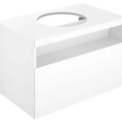 Keuco Stageline - izlietnes apakšskapis, 80x55x49 cm, ar izvelkamu nodalījumu izlietnei, ar apgaismojumu un USB, balts 32863300100
