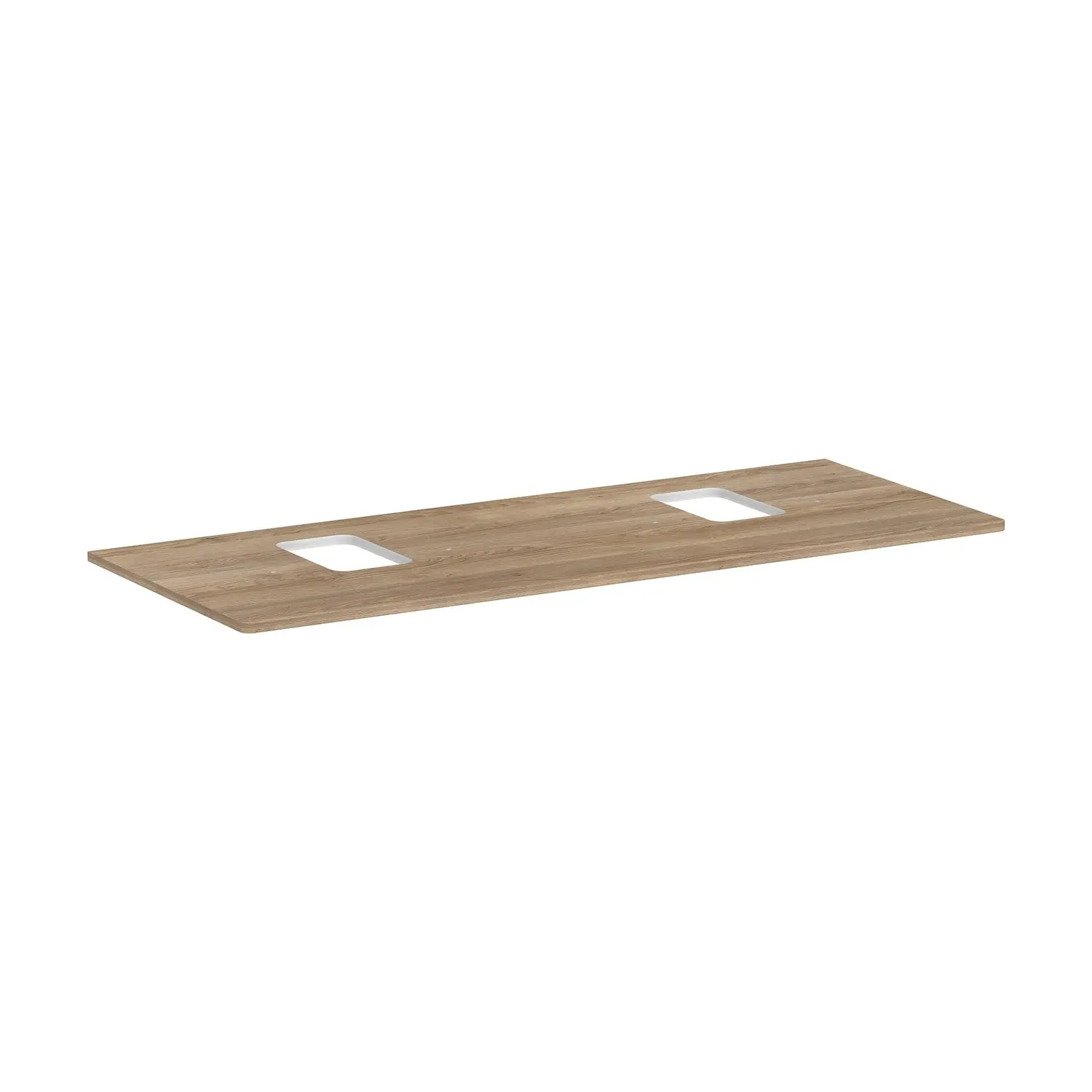 Hansgrohe Xelu Q - izlietnes virsma 136x55 cm, 2 izgriezumi, dabīgs ozols 54125230