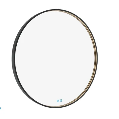 Nimco spogulis - spogulis ar LED apgaismojumu, diametrs 80 cm, skāriena sensors, melns ZPC 31002RVX-90