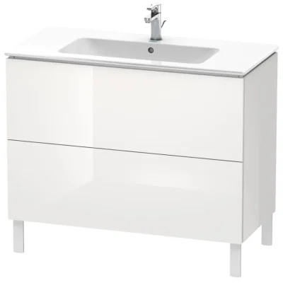 Duravit L-Cube - izlietnes skapītis 86x102x48 cm, 2 atvilktnes, balts spīdīgs LC662702222
