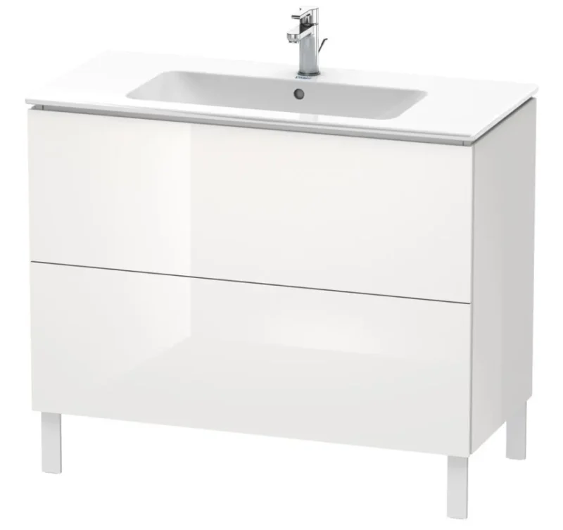 Duravit L-Cube - izlietnes skapītis 86x102x48 cm, 2 atvilktnes, balts spīdīgs LC662702222