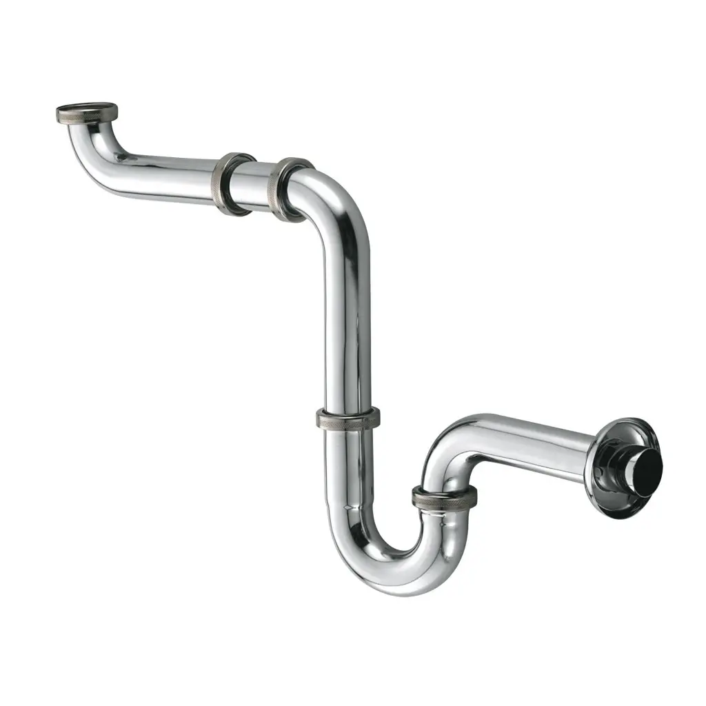 Kludi Siphons - cauruļveida sifons, vietu taupošs modelis, hroms 1025505-00