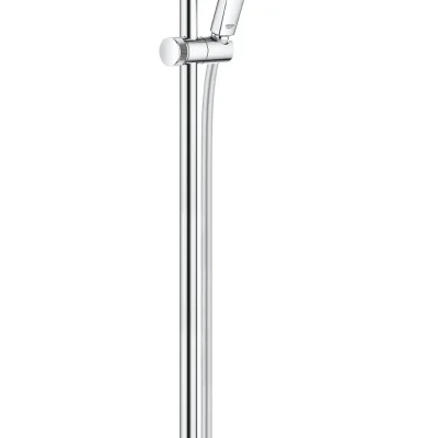 Grohe Rainshower SmartActive Cube - komplekts- dušas galva 130 9,5 l/min, 3 sprauslas, stienis 90 cm un šļūtene, Moon White 26587LS0