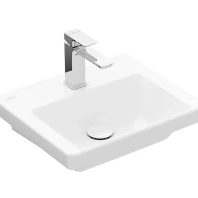 Villeroy & Boch Subway 3.0 - roku mazgājamā izlietne 45x37 cm, bez pārplūdes, ar jaucējkrāna caurumu, Alpu balts 43704601