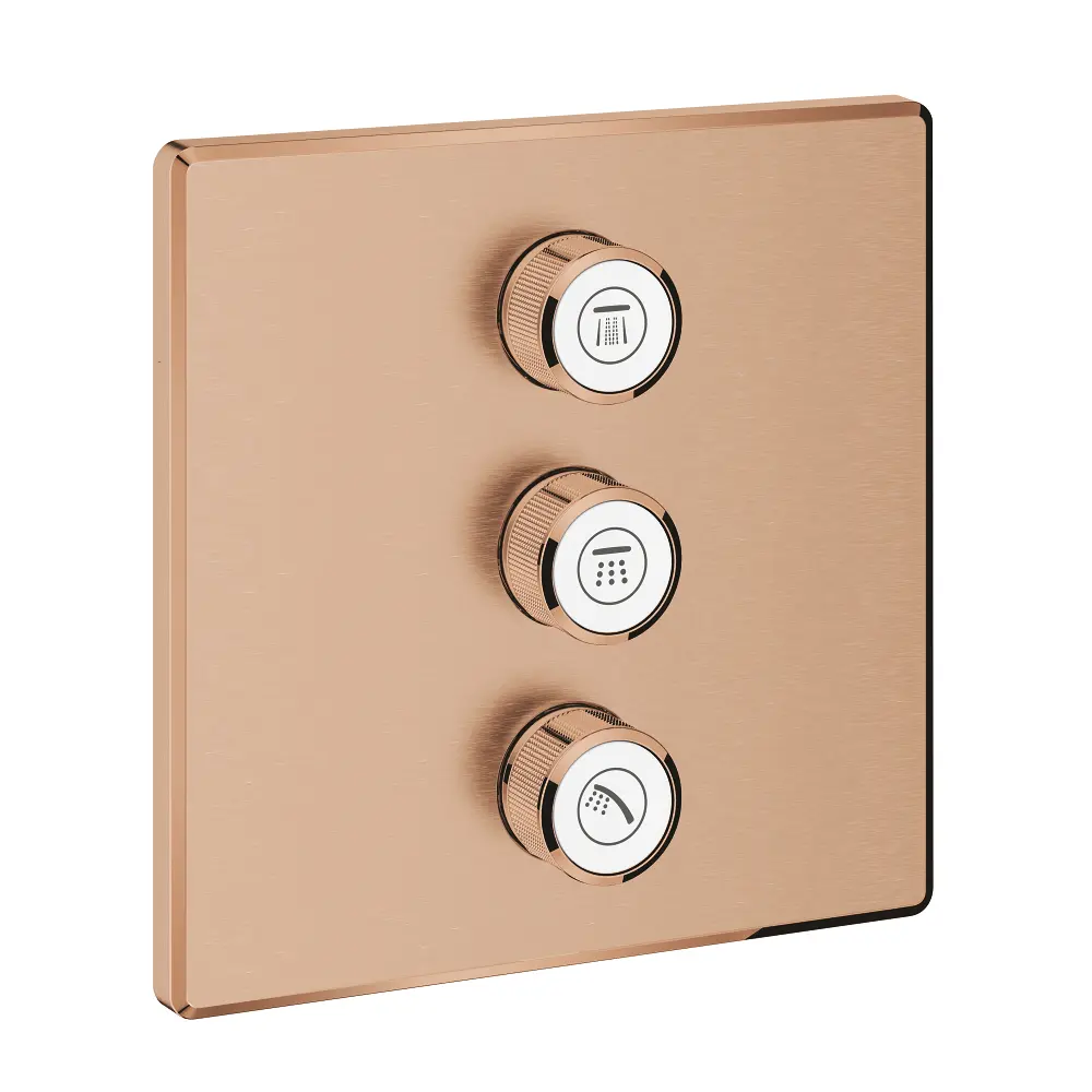 Grohe Grohtherm SmartControl - zemapmetuma vārsts 3 patērētājiem, Warm Sunset birstēts 29127DL0