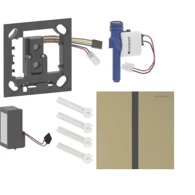 Geberit - elektroniska pisuāra skalošanas vadība tips 40, tīkla barošana, easy to clean, Bluetooth, matēts misiņš 116.227.QF.1
