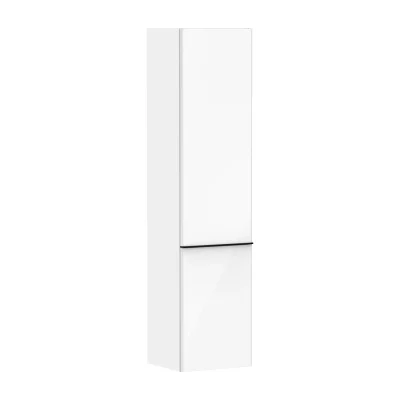 Hansgrohe Xelu Q - augstais skapis 40x165x35 cm, 2 durvis, eņģes labajā pusē, spīdīgi balts/matēti melns 54139670