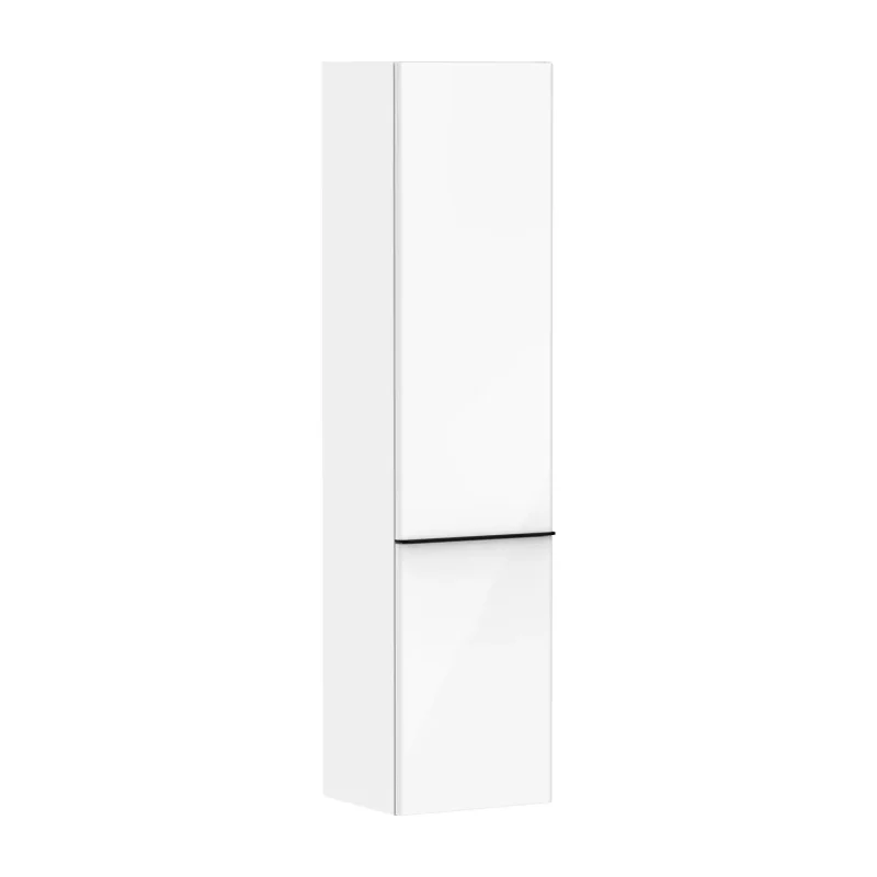 Hansgrohe Xelu Q - augstais skapis 40x165x35 cm, 2 durvis, eņģes labajā pusē, spīdīgi balts/matēti melns 54139670