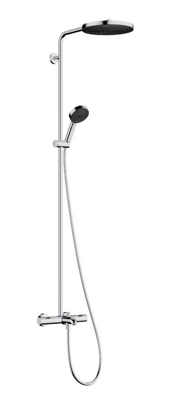 Hansgrohe Pulsify S Puro - dušas komplekts ar vannas termostatu, diametrs 26 cm, 3 strūklas veidi, EcoSmart, hroms 24232000