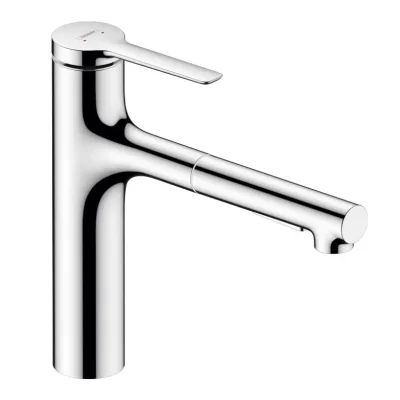 Hansgrohe Zesis M33 - virtuves izlietnes maisītājs ar izvelkamu dušu, sBox, hroms 74823000