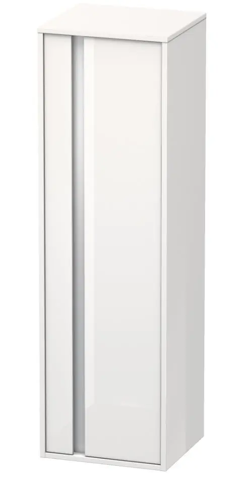 Duravit Ketho - augstais skapis 132x40x36 cm, pa labi, balts spīdīgs KT1257R2222