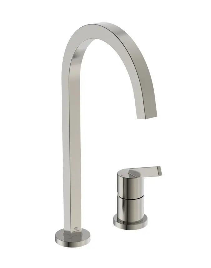 Ideal Standard Gusto - virtuves izlietnes maisītājs, 2 caurumu montāža, tērauds BD423GN