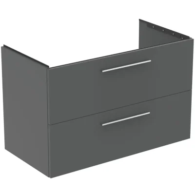 Ideal Standard i.Life B - izlietnes apakškabinets 100x63x51 cm, 2 izvelkamās atvilktnes, kvarca pelēks matēts T5276NG