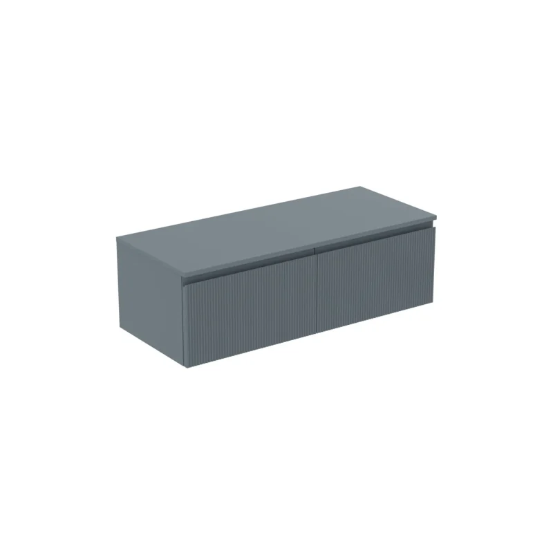 Ideal Standard Finesse - izlietnes skapītis, 120x51x38 cm, 2 atvilktnes, Rievots matēts Ashblue E3436UQ