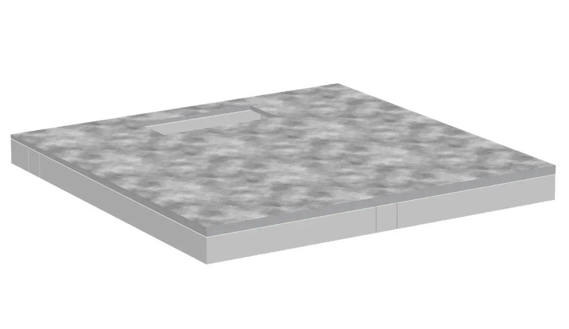 Hansgrohe piederumi - dušas plāksne ar slīpumu 100x100 cm, apšūšanai 56256000