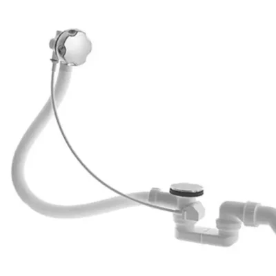 Duravit aksesuāri - noteces un pārplūdes komplekts, Bowdena trose, hromēts 791287000001000