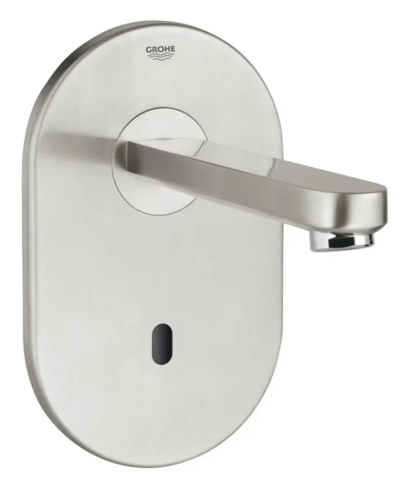 Grohe Eurosmart Cosmopolitan E - elektroniska izlietnes maisītājs zemapmetuma montāžai, matēts nerūsējošais tērauds 36335SD0
