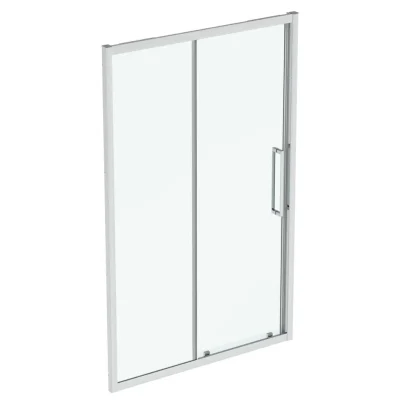 Ideal Standard i.Life - bīdāmās dušas durvis, divdaļīgas 140 cm, silver bright/caurspīdīgs stikls T4949EO