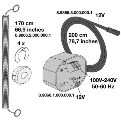 Laufen piederumi - zemapmetuma barošanas bloks elektroniskajām vadības platēm H8986600000001