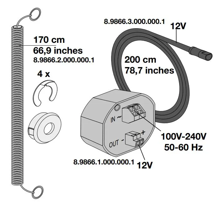 Laufen piederumi - zemapmetuma barošanas bloks elektroniskajām vadības platēm H8986600000001