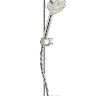 Hansa Basicjet - dušas komplekts, 1 strūklas veids, turētājs un šļūtene ar plauktiņu, hroms 44670113