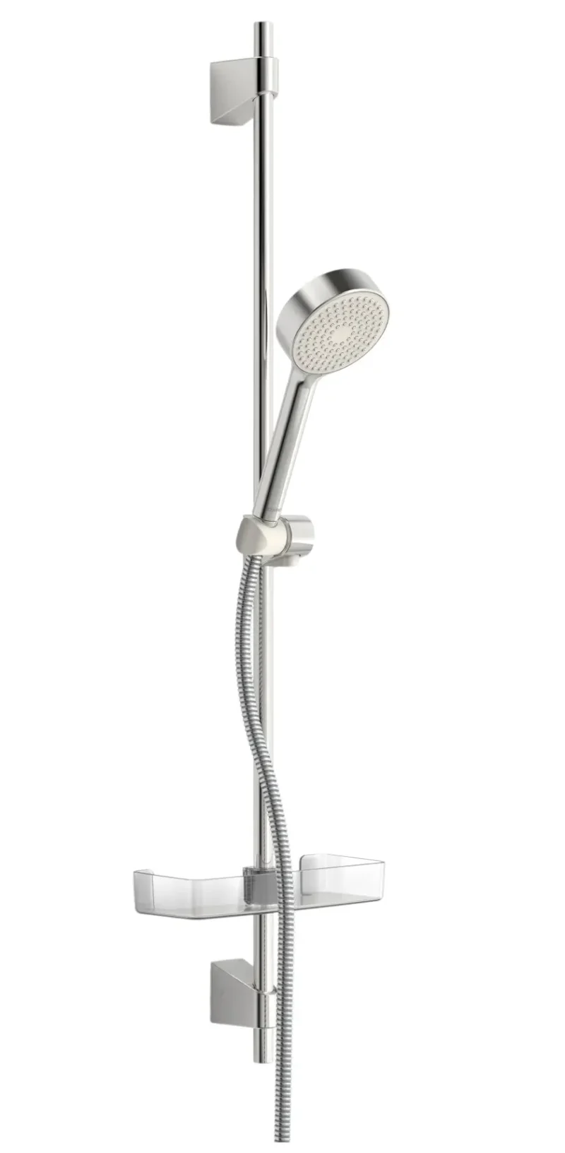 Hansa Basicjet - dušas komplekts, 1 strūklas veids, turētājs un šļūtene ar plauktiņu, hroms 44670113