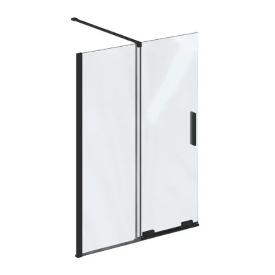 Ravak Roll - vannas aizsargs 110x150 cm, melns/caurspīdīgs stikls X786D0300Z1