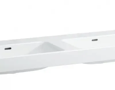 Laufen Pro S - dubultizlietne 120x47 cm, bez jaucējkrāna cauruma, LCC, balta H8149664001091