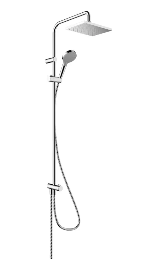 Hansgrohe Vernis Shape - dušas komplekts Showerpipe 230 Reno, EcoSmart, hromēts 26289000