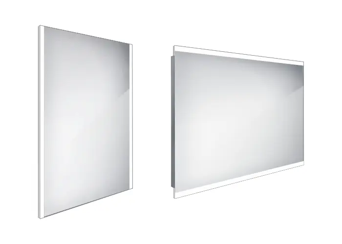 Nimco spogulis - spogulis ar LED apgaismojumu, 60x80 cm, kvadrātveida, alumīnijs ZP 11002