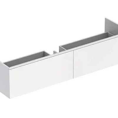 Geberit Xeno 2 - izlietnes skapītis Varicor 140 cm, ar LED apgaismojumu, 2 izvilktnes, balts matēts 500.347.00.1