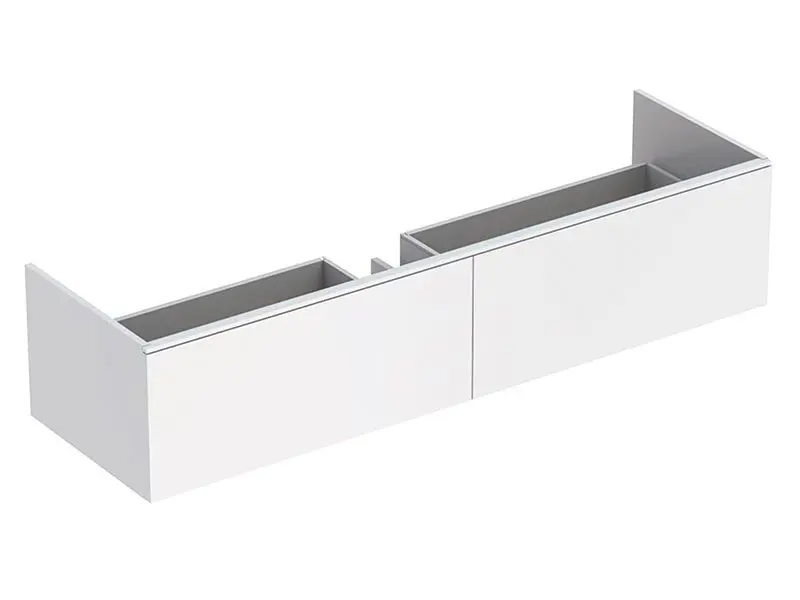 Geberit Xeno 2 - izlietnes skapītis Varicor 140 cm, ar LED apgaismojumu, 2 izvilktnes, balts matēts 500.347.00.1