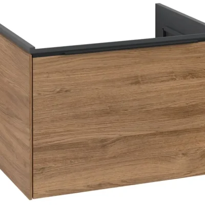 Villeroy & Boch - izlietnes skapītis, 62x43x48 cm, 1 atvilktne, Oak Kansas/melns C57501RH
