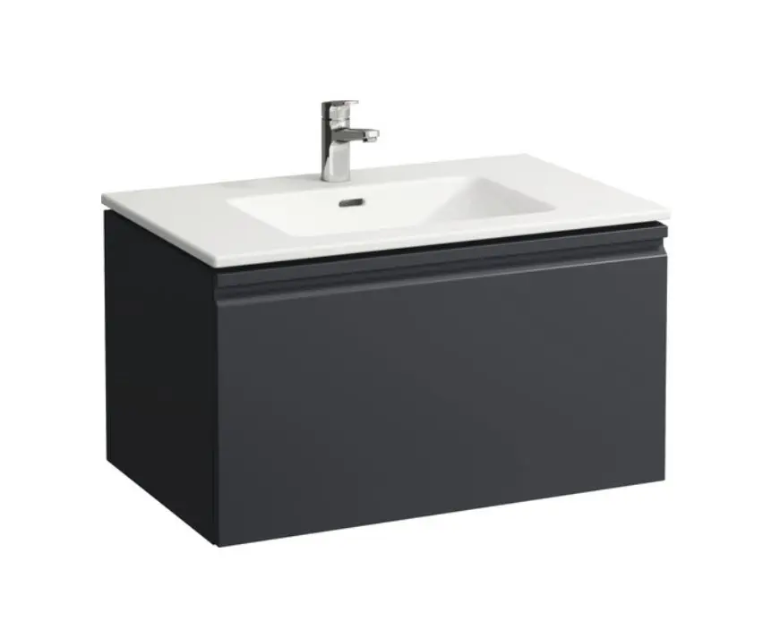 Laufen Pro S - izlietne ar skapīti, 80x50 cm, 1 atvilktne, grafīts matēts H8609634801041
