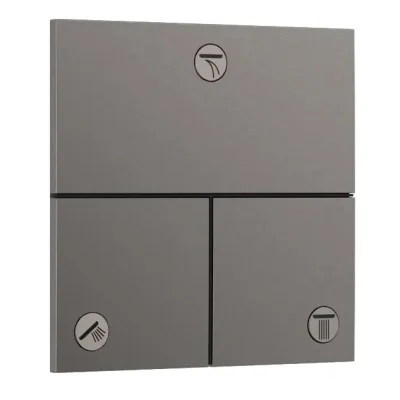 Hansgrohe ShowerSelect Comfort - zemapmetuma vārsts, 3 patērētājiem, hroms melns birstēts 15573340