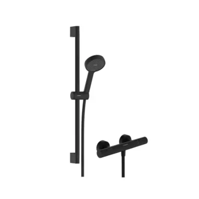 Hansgrohe Activera Select S - dušas komplekts ar termostatu, 2 strūklas veidi, EcoSmart, matēti melns 28876670