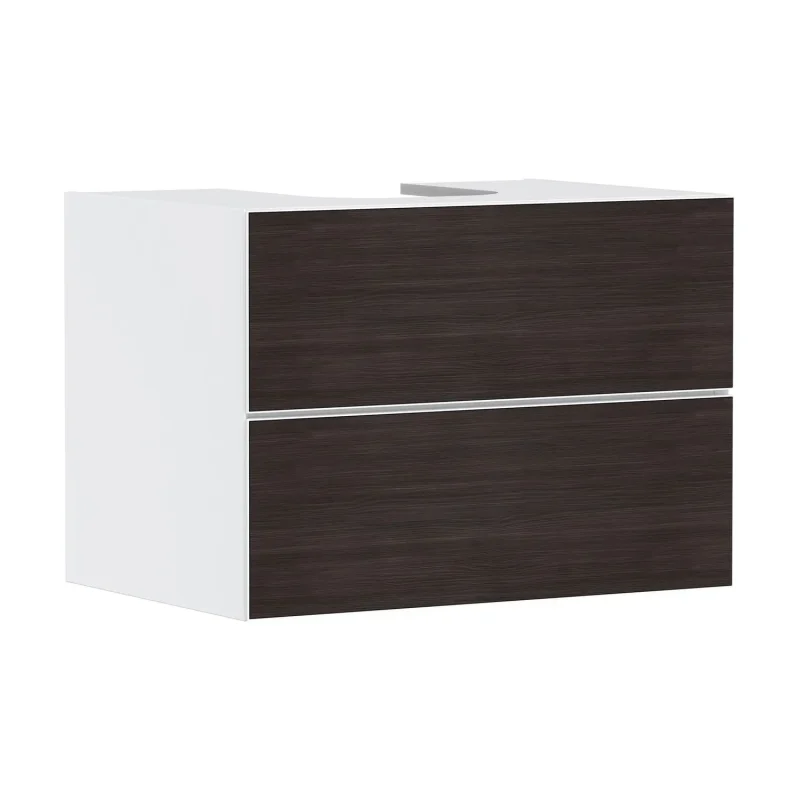 Hansgrohe Xevolos E - izlietnes apakšskapītis 78x56x55 cm, 2 atvilktnes, matēti balts/ tumšs ozols 54187730