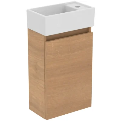 Ideal Standard Eurovit+ - roku mazgājamā izlietne ar apakšskapi, 55x35x20 cm, 1 durvis, dabīgs ozols R0569Y8