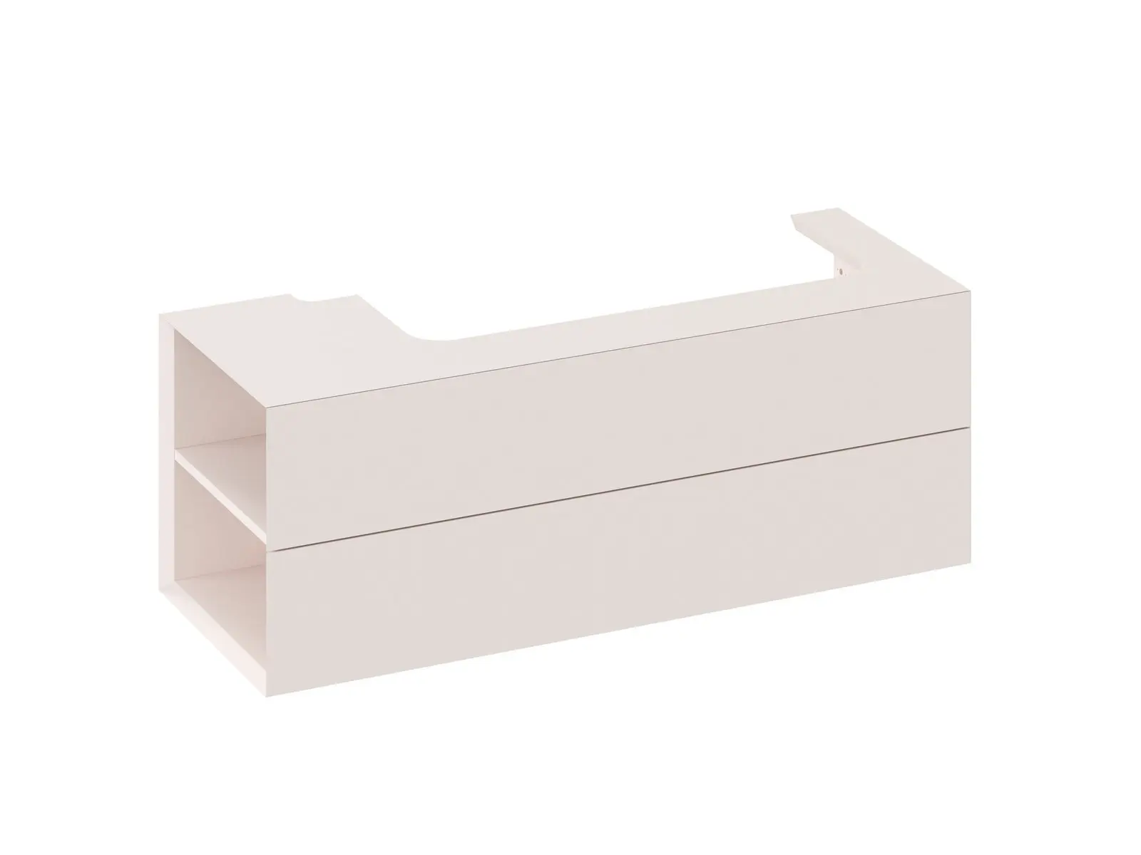 Ravak Lite - izlietnes skapītis 120x45x43 cm, 2 atvilktnes, Alabaster Pink X000001884