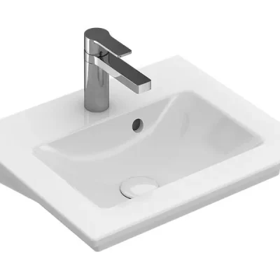 Villeroy & Boch Venticello - roku mazgājamā izlietne 50x38 cm, bez pārplūdes, 1 jaucējkrāna caurums, Alpu balts 41245001