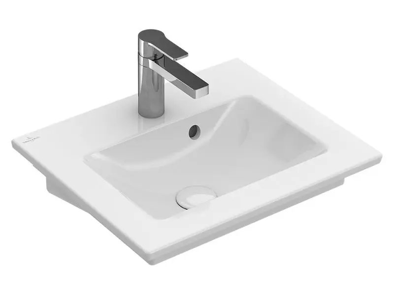 Villeroy & Boch Venticello - roku mazgājamā izlietne 50x38 cm, bez pārplūdes, 1 jaucējkrāna caurums, Alpu balts 41245001