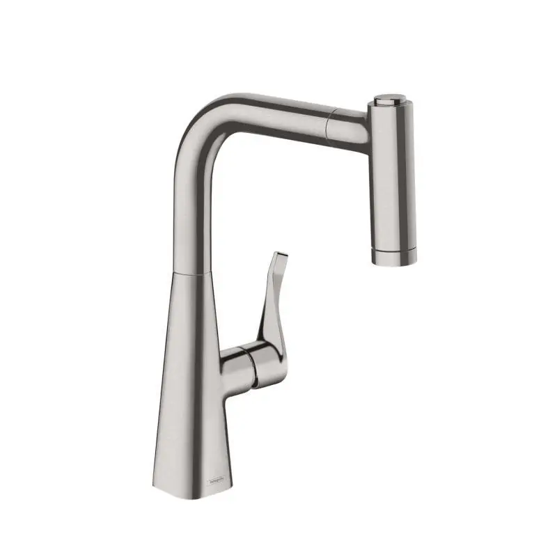 Hansgrohe M71 - virtuves izlietnes maisītājs M7116-H220 ar izvelkamu trauku dušu, sBOX, nerūsējošais tērauds 73800800