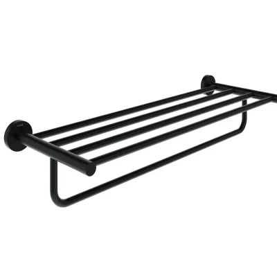 Ravak Kona - dvieļu turētājs ar plauktu, garums 60 cm, matēti melns X07P1305