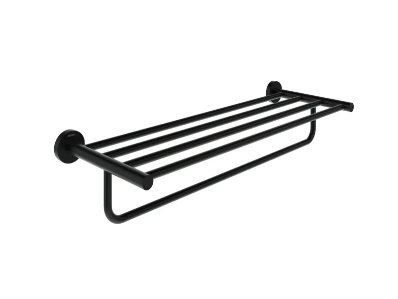 Ravak Kona - dvieļu turētājs ar plauktu, garums 60 cm, matēti melns X07P1305
