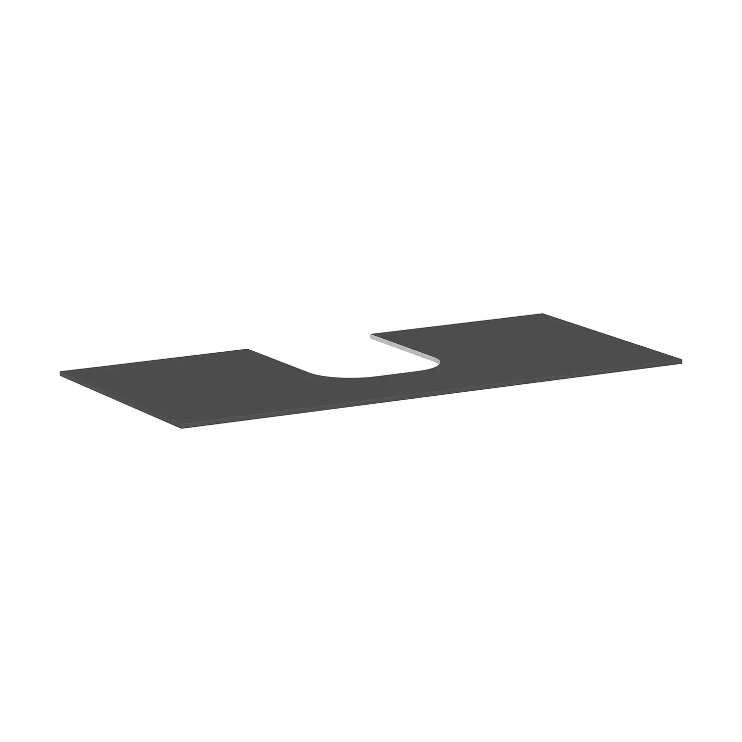 Hansgrohe Xevolos E - izlietnes virsma, 118x55 cm, izgriezums vidū, pelēka matēta 54210760