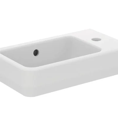 Ideal Standard i.Life S - roku mazgājamā izlietne 45x25 cm, ar pārplūdi, krāna caurums labajā pusē, balta T458601