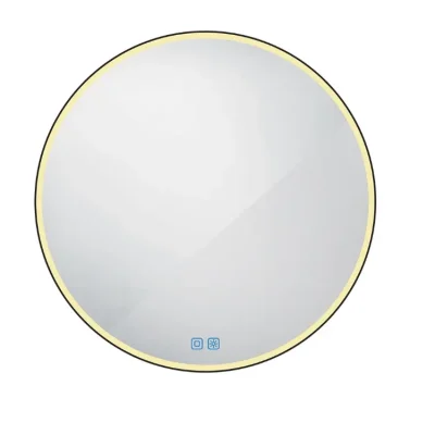 Nimco spogulis - spogulis ar LED apgaismojumu, diametrs 90 cm, skārienjutīgs sensors, matēti melns ZPC 28003RVX-90
