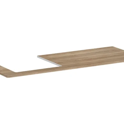 Hansgrohe Xelu Q - izlietnes plātne 136x55 cm, izgriezums kreisajā pusē, dabīgs ozols 54097230