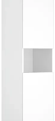 Keuco Stageline - augstais skapītis, 40x180x36 cm, 2 durvis, durvju eņģes labajā pusē, ar plaukta apgaismojumu, balts 32831300102