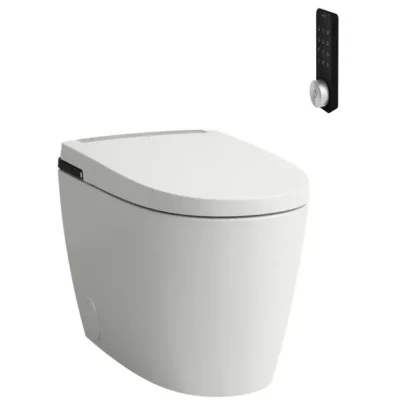 Laufen Cleanet Alvia - elektroniskais bidē ar keramiku, stāvošs, Rimless, SoftClose, LCC, balts H8231604000001